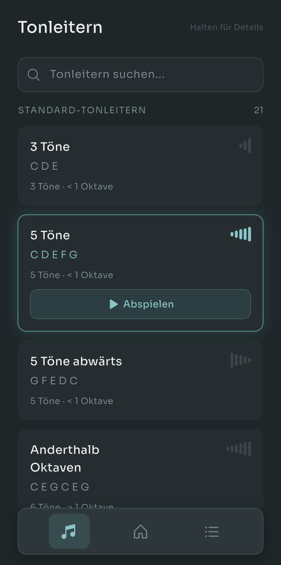 Die Liste der Tonleitern