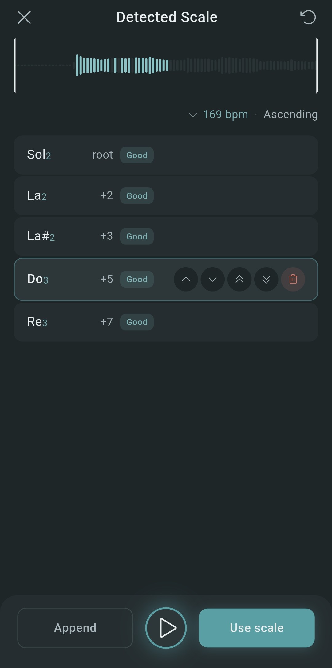 Create scale with microphone