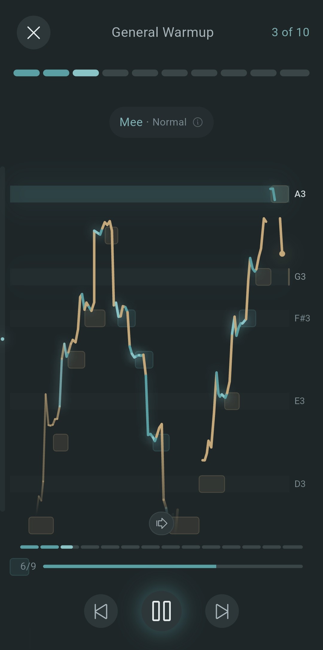 Pitch monitor with real-time trail