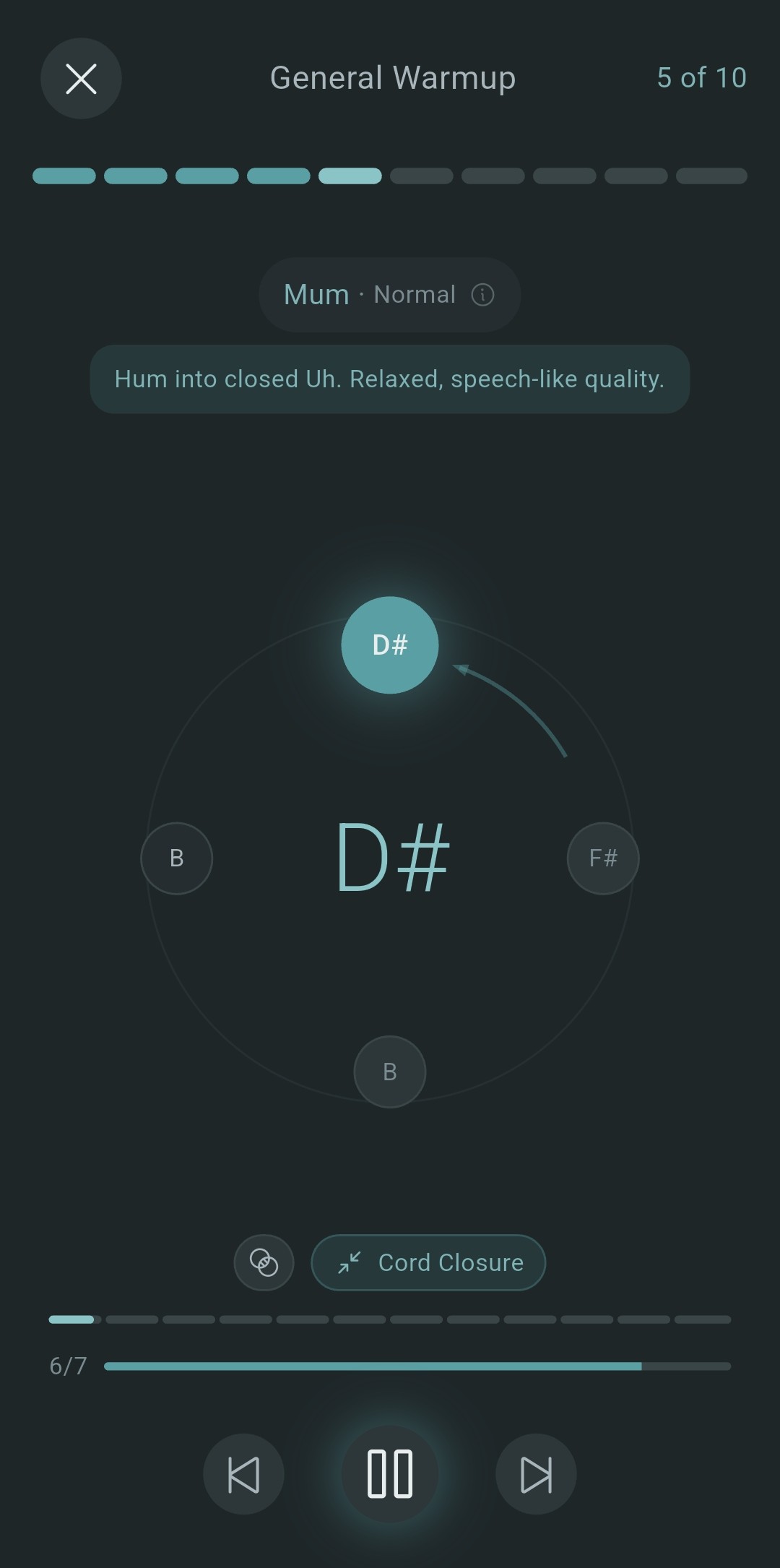 Scale playback with notes