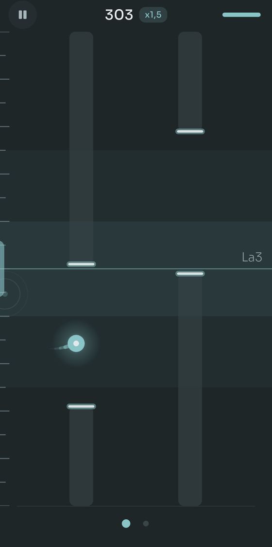 Humming Bird, el juego en el que guías una nota sostenida entre los huecos