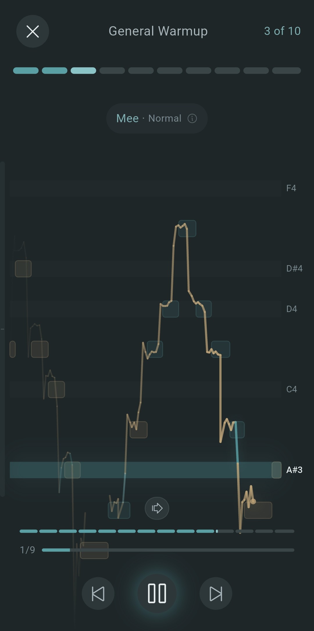 Monitor de afinacion en tiempo real