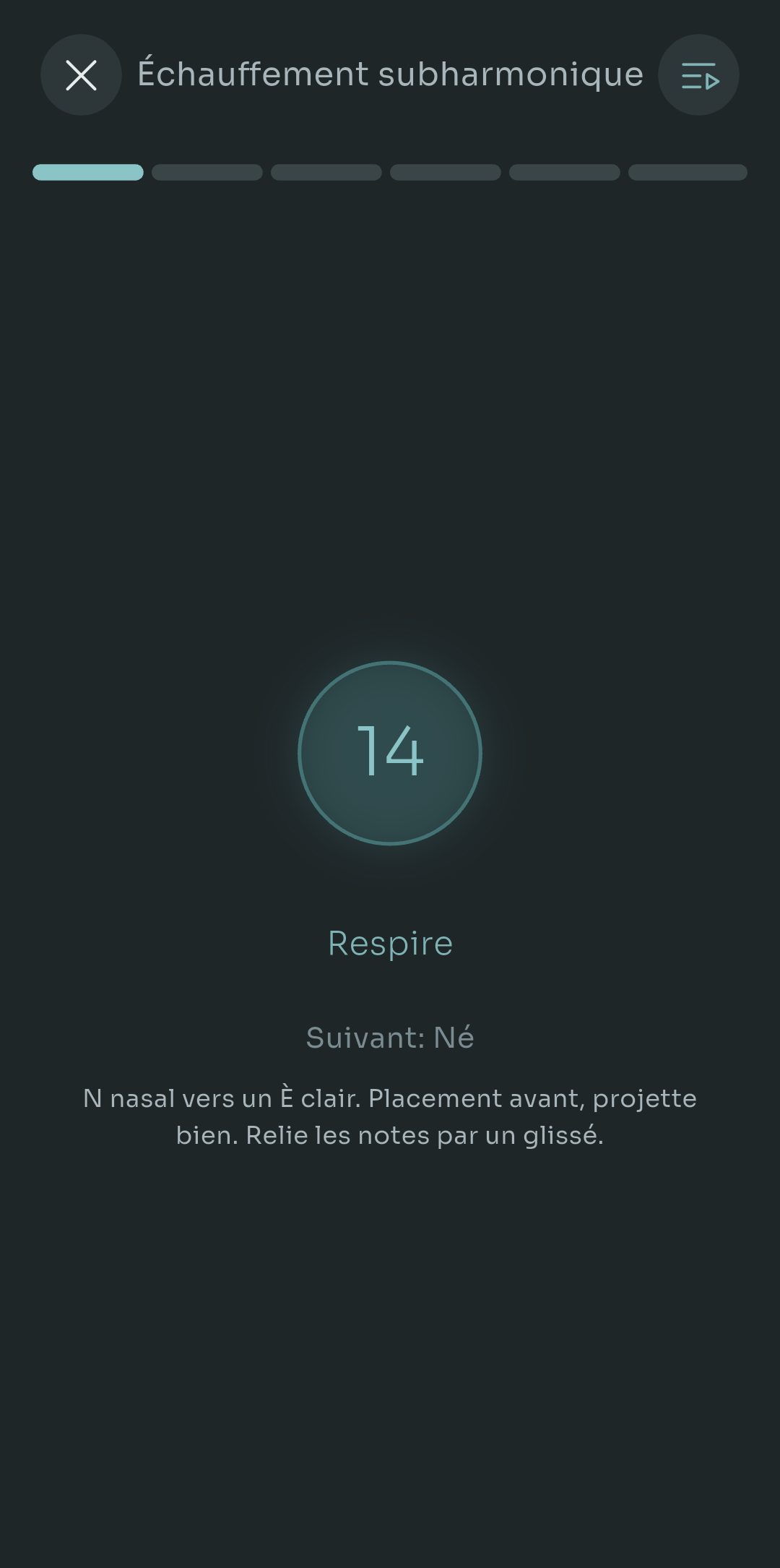 Pause entre les exercices