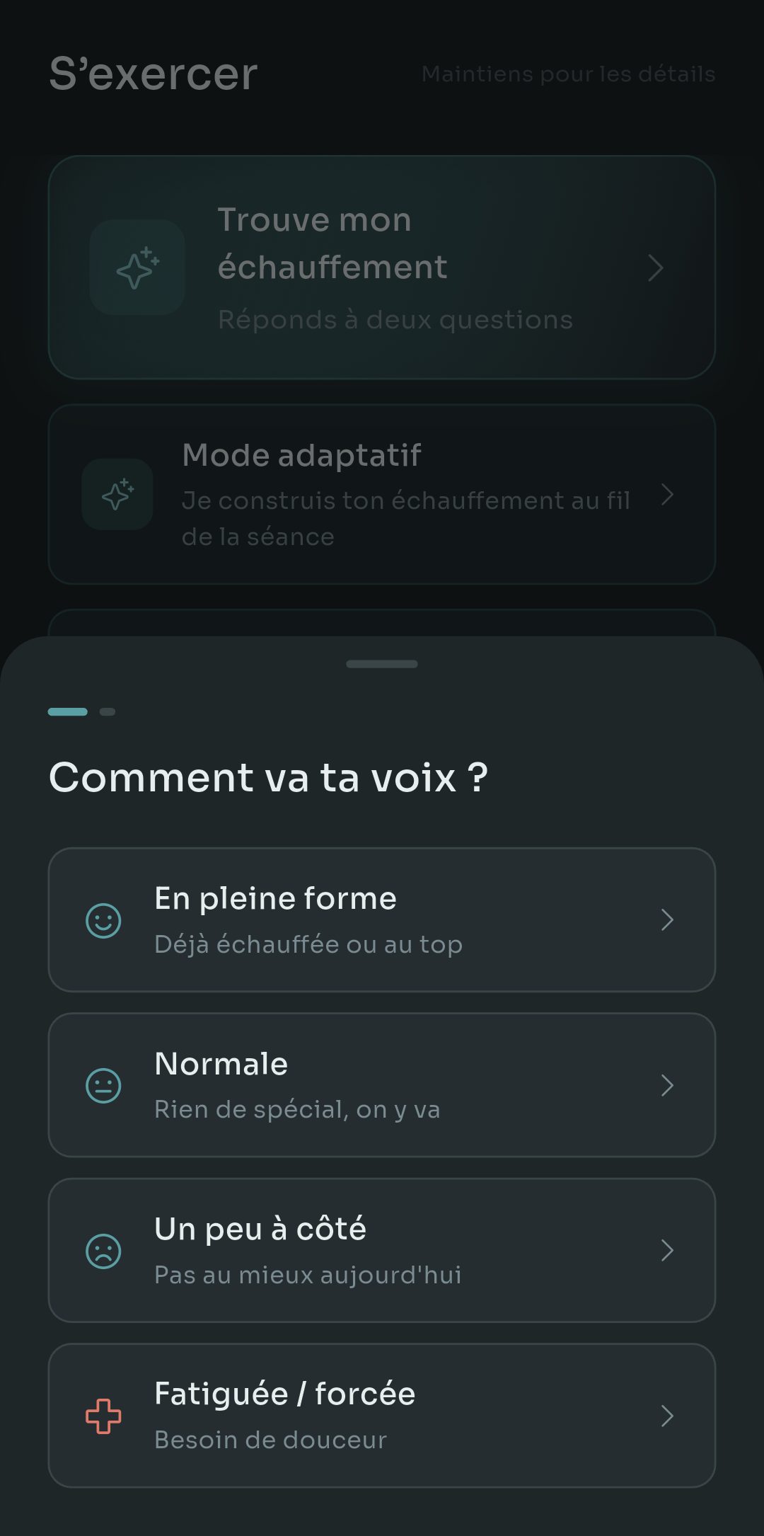 Trouver mon échauffement