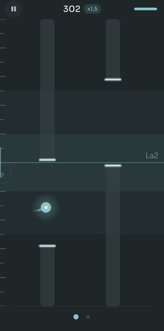 Humming Bird, le jeu où tu guides une note tenue entre les trous