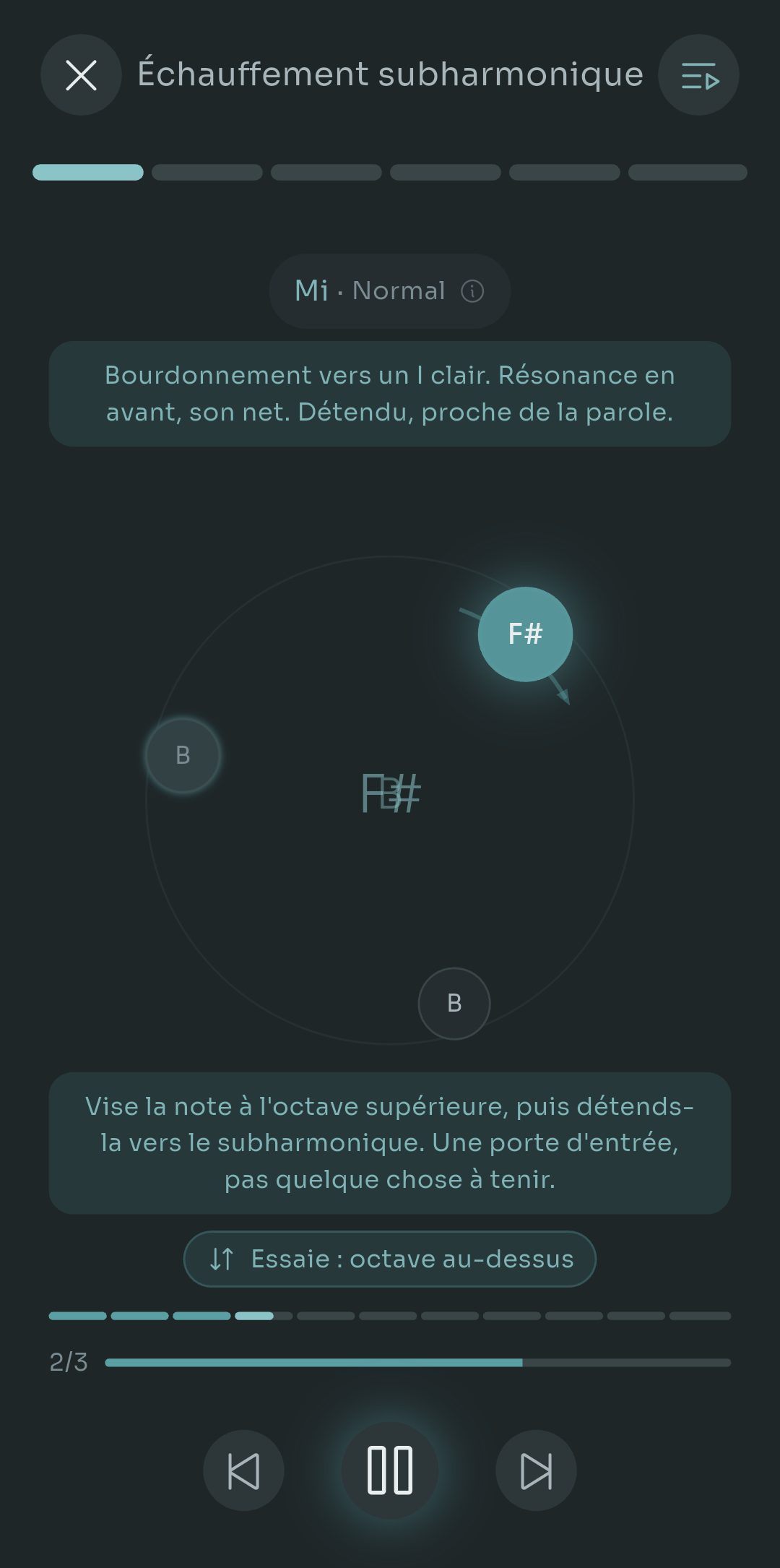 Lecture d'une gamme avec les notes