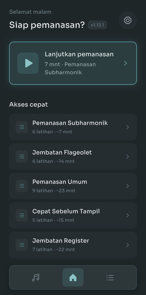 Layar beranda Scalita