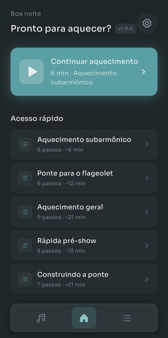 Tela inicial do Scalita