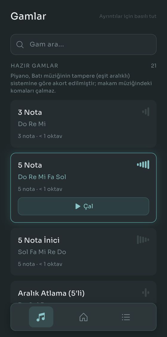 Gam listesi